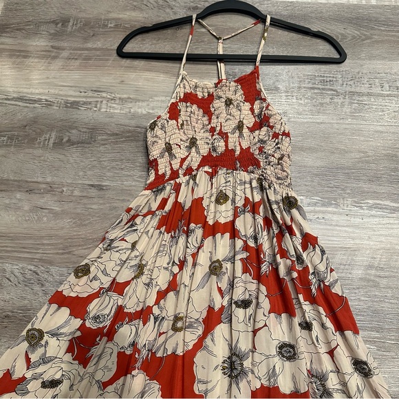 INTIMATELY FREE PEOPLE Dress Women Size XS Heat Wave Midi Floral Tropical Boho - Picture 3 of 8